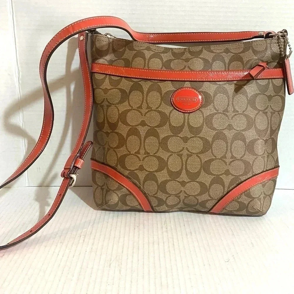 Coach CC signature print canvas crossbody handbag